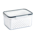 Household Plastic Storage Box for Fresh-Keeping Refrigerator Fruit Vegetable Washing Food Use Kitchen Food Storage Container