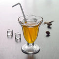 Manufacturer Wholesale Glass Juice Milkshake  Ice Cream Colorful Dessert Glass Cup Drinking Goblet