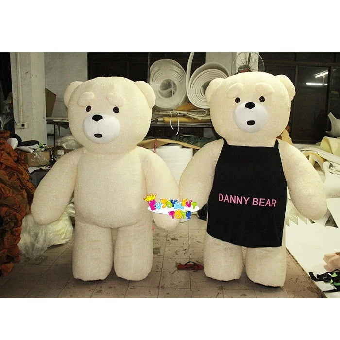 Popular Custom 1.8m Teddy Bear Mascot Costume Inflatable Cute Teddy Bear Mascot Adult Party Costume