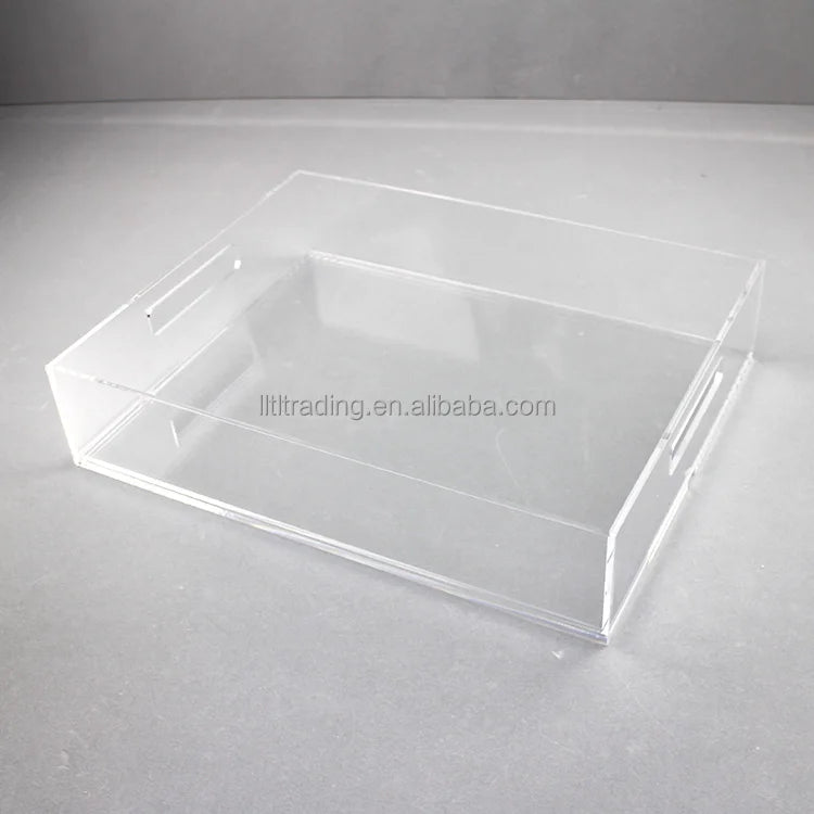 clear Acrylic Tray with Handle Neon Acrylic Tray for Kitchen Bathroom Living Room Party