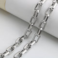 Stainless Steel Long O-word square Line Cross Chain Taige Jewelry Steel Necklace Bracelet Rectangular DIY Accessories Bag Wholesale