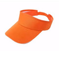 Wide Brim Sunproof Summer Visor Custom logo Outdoor Sports Sun Hats Solid Color Polyester Sun Visor
