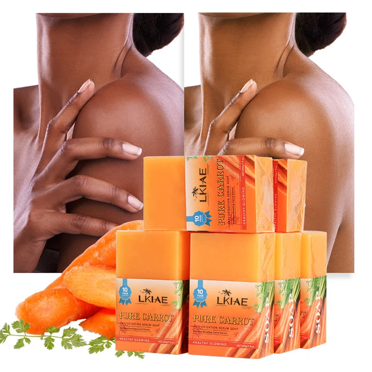 Wholesale Skin Care Whitening Personal Care Handmade Body Soap Bar Natural Carrots Lightening Soap for Women