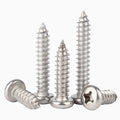 304 Stainless Steel Head Self Tapping Screws Pan Head Cross Wood Screws Big Head Self Tapping Screws M2-M3-M4-M5-M6 Metric Inch