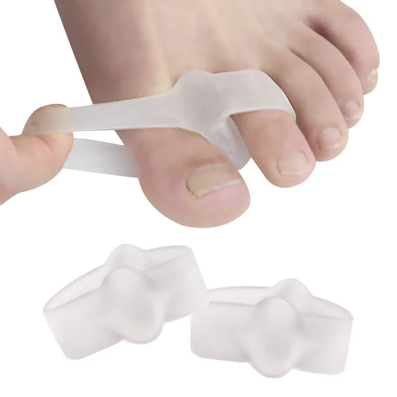 Double Ring Soft SEBS Elastic Silica Toe Stretcher Overlapping Foot Care Separator for Hallux Valgus Comfortable SEBS Toe Spacer