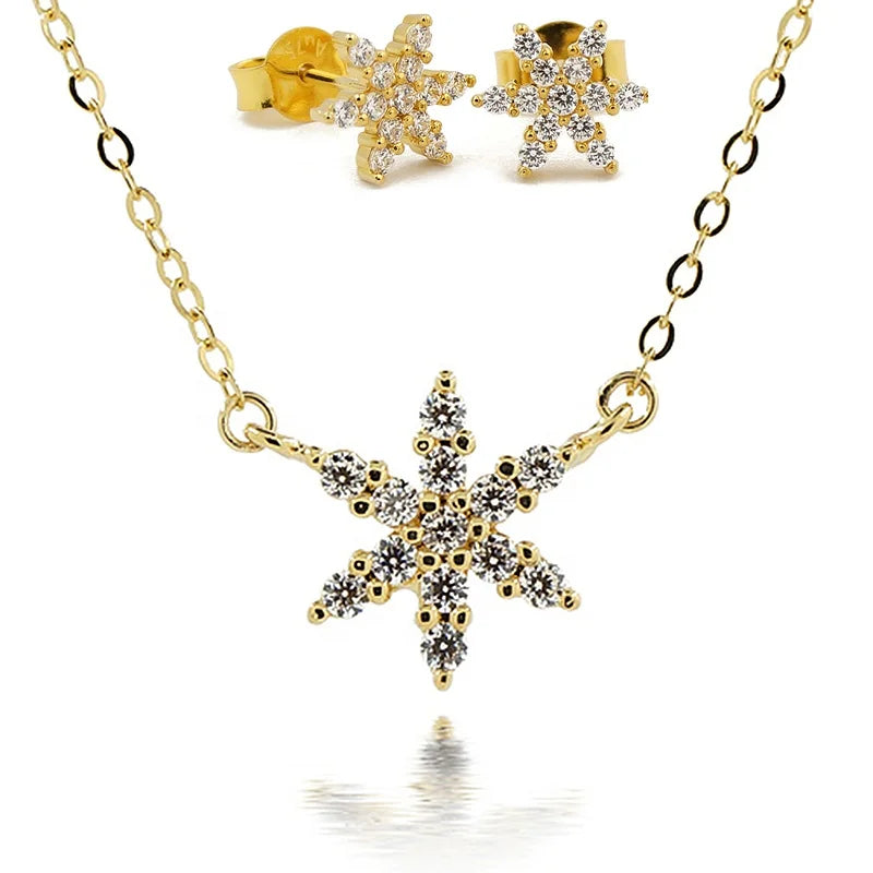 18K Real Gold Pendant Necklaces Fashion Genuine Gold 18K Yellow Gold Bracelet Necklace Earring Jewelry Set