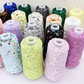 DIY Handmade Mercerized 500g 1100m High Tenacity Cotton Thread 3+6mm Sequins Line Yarn for Sewing Knitting Weaving Magical Pure