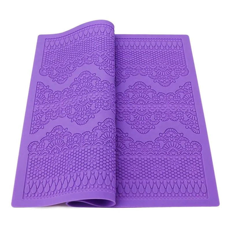 Lixsun Food Grade Sugarcraft Fondant Silicone Lace Molds Mats Cake Decorating Tools