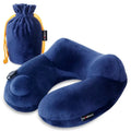 Custom Portable Folding Travel Pillow Comfortable Self-Adjustable U Shape Air-Filled Essential Inflatable Neck Pillow