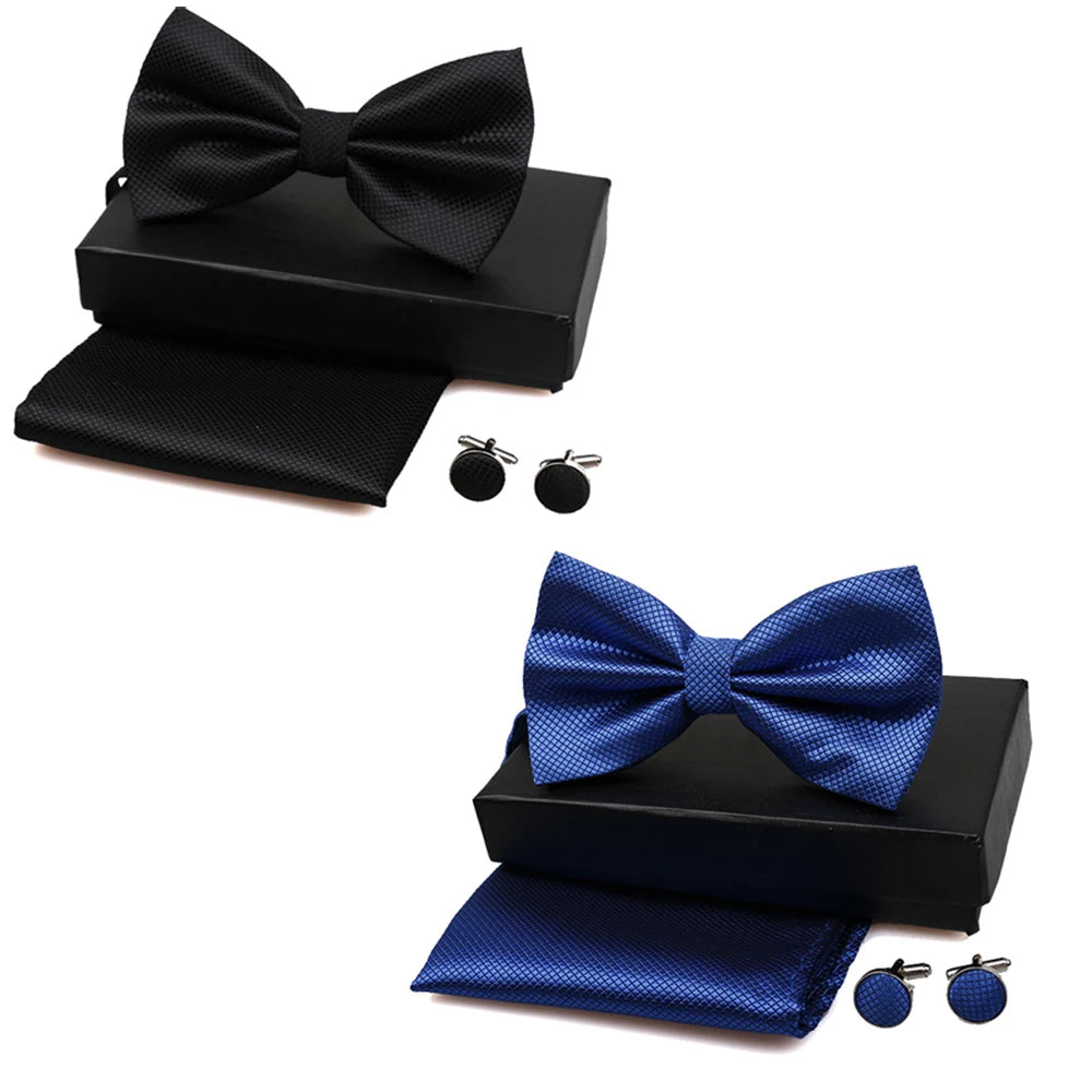 Ties Wholesale Boxes for Women and Pocket Square Wedding Bow Tie Set MegaBDM