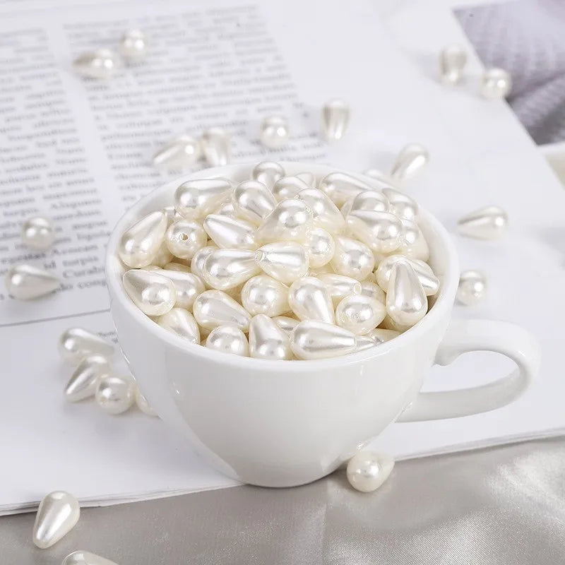 Loose Teardrop 10*14mm ABS Pearl Beads Plastic Bead for Jewelry Making DIY
