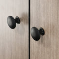 Simple Matte Black Single Hole Single Grain Small Handle Cabinet Door Handle Circular Flat Head Hollow Small Handle