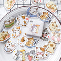 45pcs/Box Stickers Make My Cat Sticker Hand Tent Stickers Cartoon Cute Decorative Photo Album DIY Growth Manual