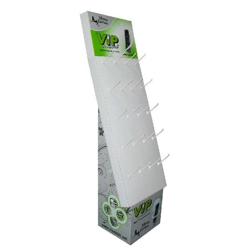Customized Display Unit Pegboard Counter Top Display Hanging Hooks Cardboard Counter Display Boxes