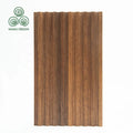 Synthetic Stripe Wood Facade Interior Building Sandwich Wainscoting Fluted Flexible Wall Panel