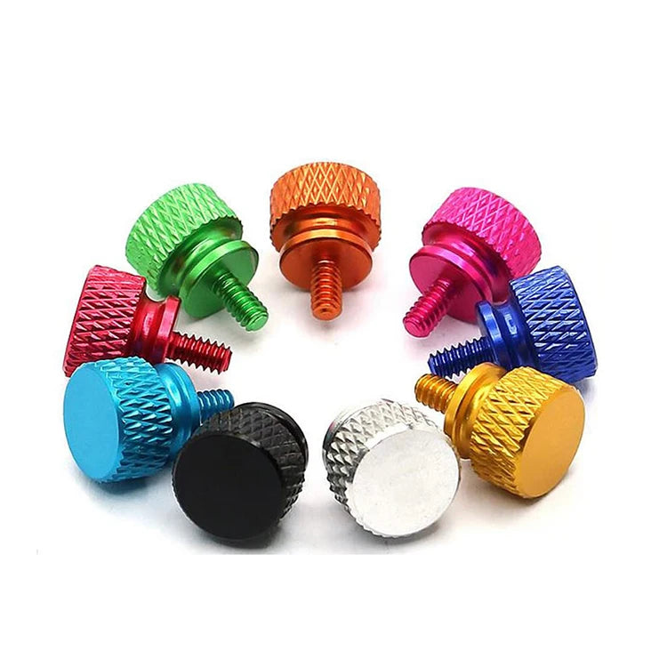 Thumb Screw Manufacturer Custom Anodized Thumb Screws M2 M3 M5 M6 Aluminum Brass Knurled Thumb Screw