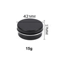 Custom logo 15ml 42*17Matte Black Mini Aluminum Jar 15g 0.5oz Tin Can Skincare Packaging Luxury Package Tin Box
