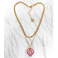 2026 Trendy Luxury Designer Heart Pendant Snake Chain Women's Necklace Gold Plated Fashion Jewelry