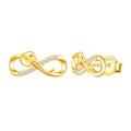 2025 S925 Silver Cubic Zirconia Stud Earrings Trendy Infinity Symbol Elephant Design for Party or Gift