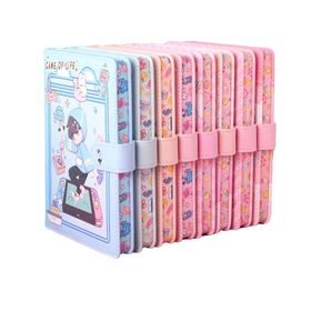 Magnetic Cartoon Note Book Diary Journal School Office Stationery Girl Hardcover Notebook