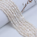 Zhuji 5-6mm White Natural Baroque Pearl Bulk Pearls in Strands Grade a Third Party Certified for Necklace Making