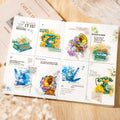 10 Pieces Per Pack Stickers Letters Colorful Series Retro Shell Light Handbook DIY Decorative Stickers 6 Models