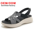 Luxury Design Women's New Summer Casual Lightweight Comfortable Elastic Thick Sole Large Size Beach Sandals Fashion Shoes Women