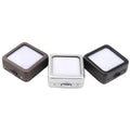 Luxury Metal Glass Hinge Box Gem Stone Display Jewelry Container for Loose Diamonds Showcase Elegant Showcase for Jewelry