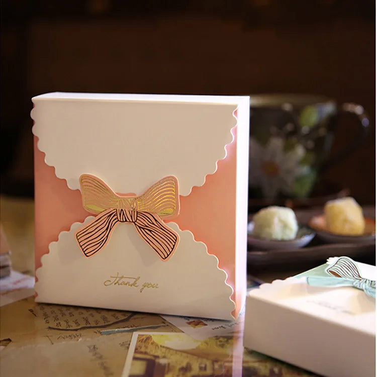Wholesale Ivory Cardboard Paper Gift Box for Weddings UV Coating and Embossing Elegant Chocolate Box for Party Favors