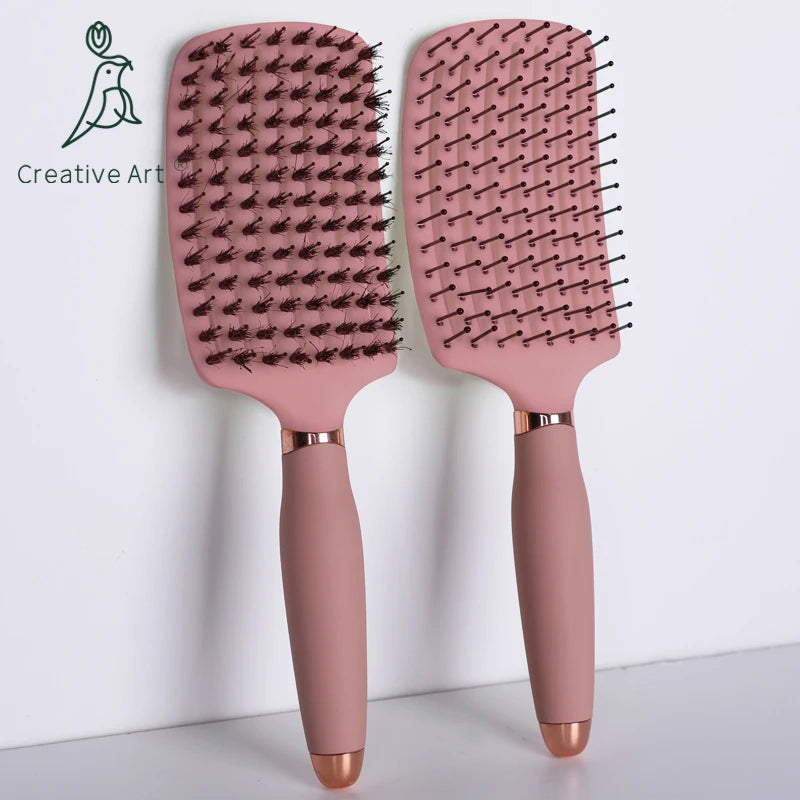Professional Vented Styling Hair Brush Barber Hairdressing Styling Brush Fast Drying Hair Anti Frizz Brush
