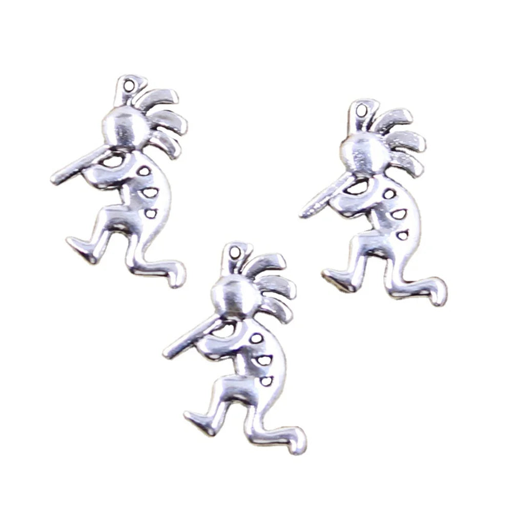 Charms Native Kokopelli 25x17mm Antique Pendant FitVintage Tibetan Silver ColorDIY for Handmade Jewelry