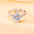 Light Luxury Silver Plated Wedding Finger Ring for Lady Sparky Moissanite Diamond Zircon Ring Engagement Finger Ring