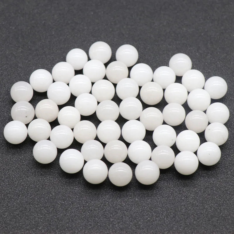 DIY New Natural about 12mm White Jade Round Beads for Necklace Accessories