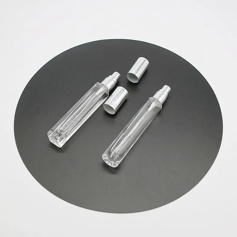 Cylindrical 10ml Perfume Bottle Rectangle Deluxe Bamboo Glass Bottle