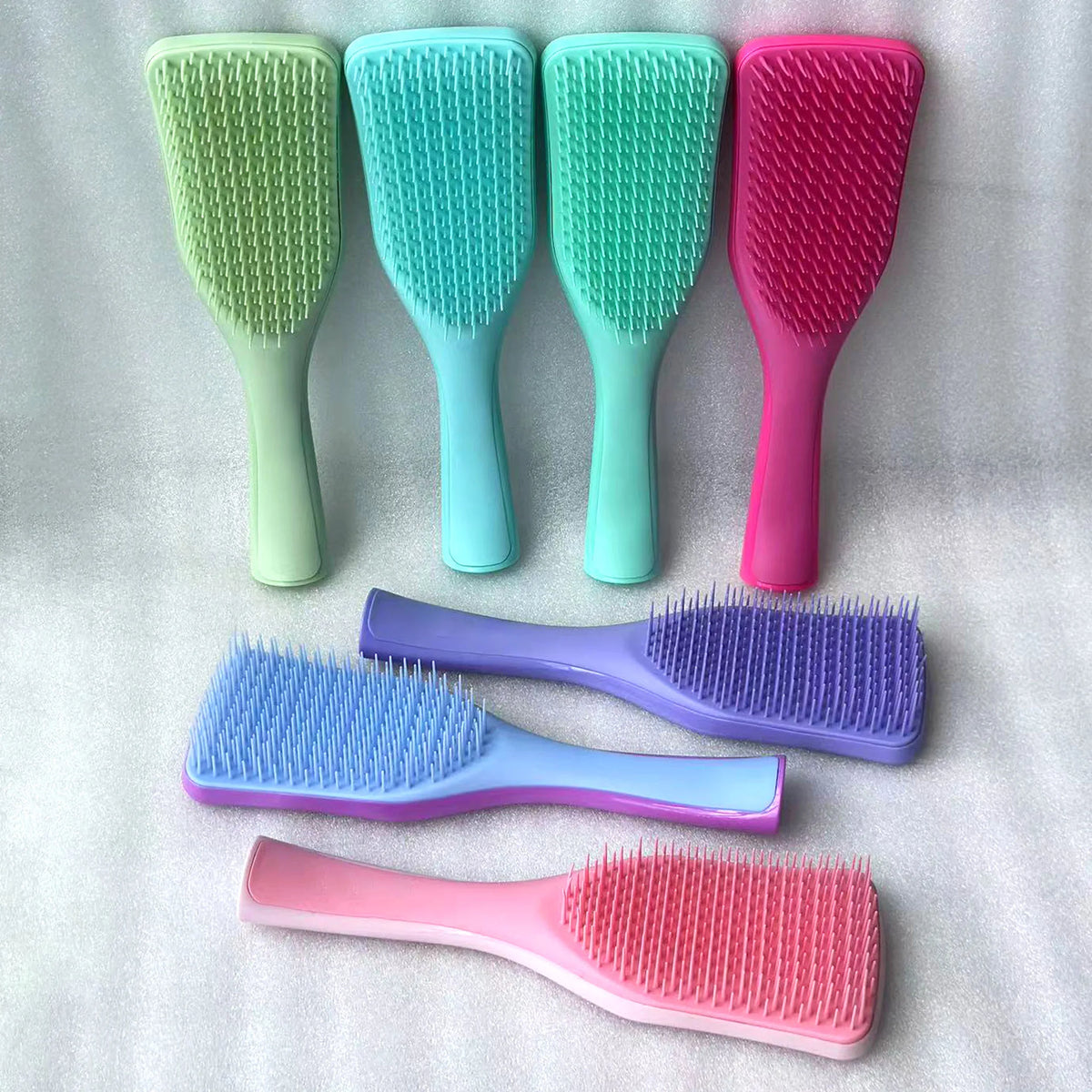 Nylon Hair Clear Brush Head Scalp Massage Comb Compact with Cushion Feature