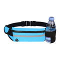 Custom Men's Neoprene Waterproof Sports Fanny Pack Portable Waist Bum Bag with Zipper Closure and Bottle Holder