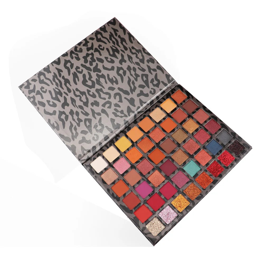 New Beauty 48 Colors Leopard-print Eyeshadow Palette in Stock Makeup Private Label