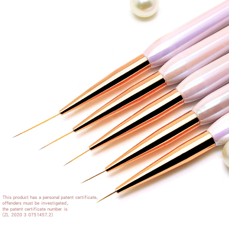 Crystal Quick Extension Manicure Acrylic Nail Brush Painting Manicure Tools Light Therapy Slim Waist Pen Nail Art Line Brush