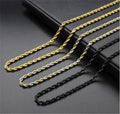 Welcome Customized Size Customized Color Jewelry Stainless Steel Necklace Chains Men Women Twist Rope Chain