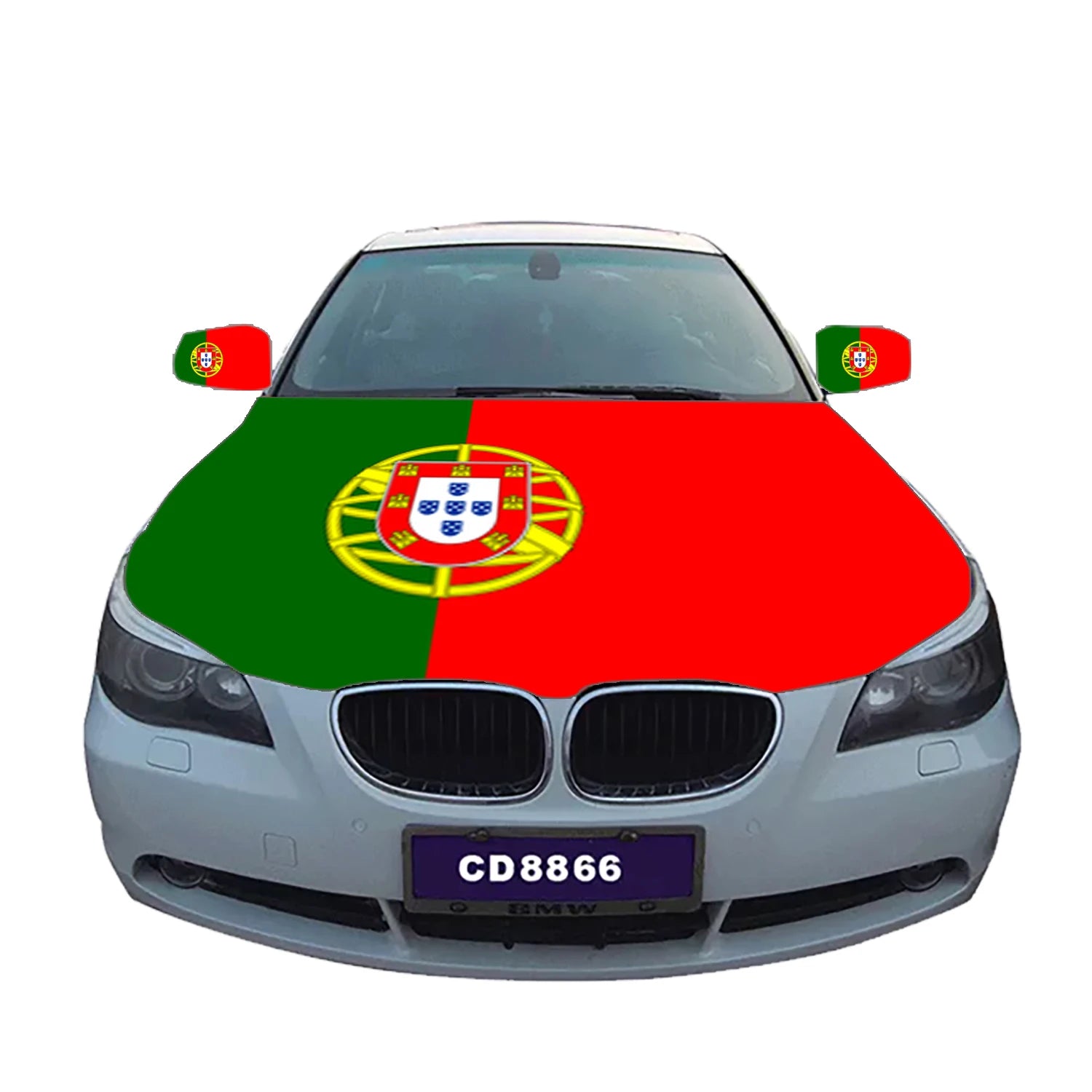 Factory Direct Sales Custom Size Engine Flags 115x155cm 100%Polyester Cover Rearview Mirror Custom Portugal Car Hood Flag