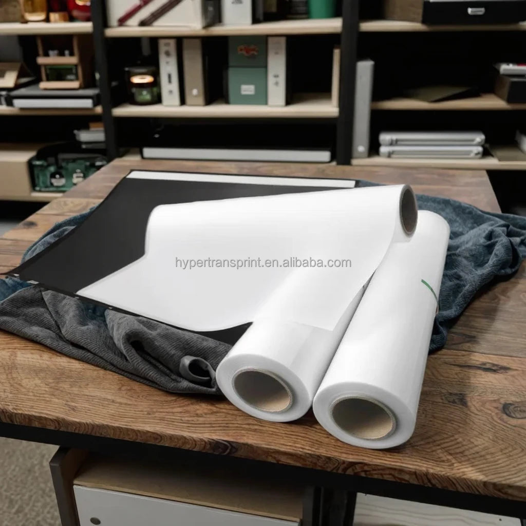 HyperTransprint 60cm Wide PET DTF Film 75Î¼m Hot/Instant Peel Double Sided Heat Transfer Film for Garments