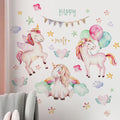Cartoon Stars Unicorn Wall Stickers Children's Bedroom Living Room Decoration Wallpaper Can Be Removed Self-adhesive Stickers