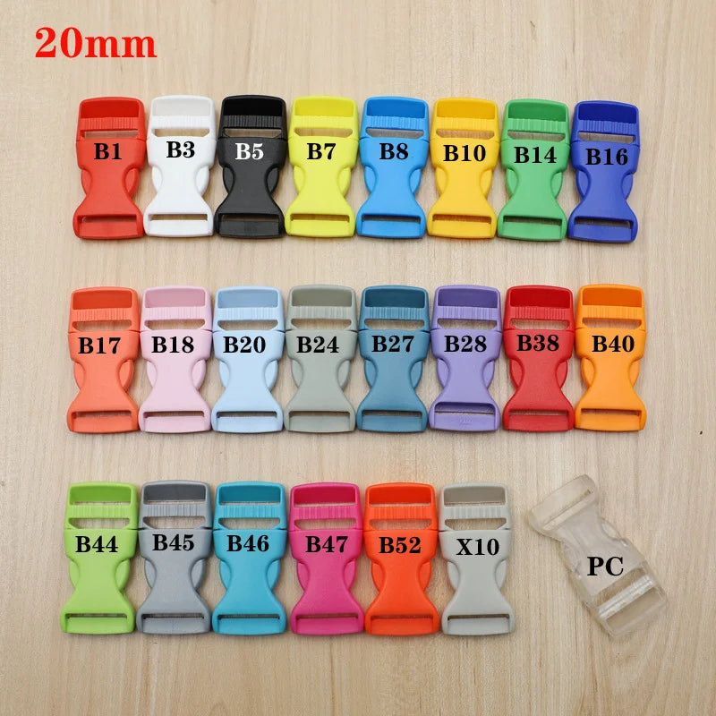 20mm Colored Plastic Side Release Buckle Uesd for Dog Leash