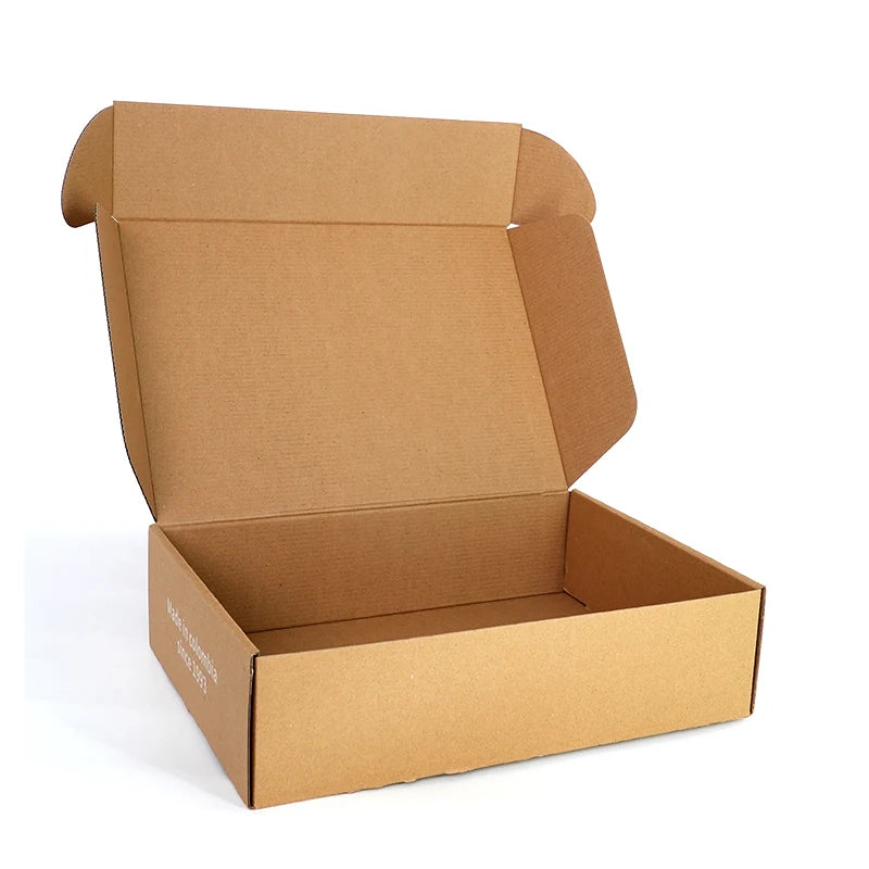 Custom Printing Folding Brown Mailer Boxes Kraft Paper Corrugated Cardboard Boxes Custom Logo Shipping Boxes