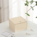 Eco-Friendly Pine Wood Pull-Out Sliding Cover Wooden Box  Storage Log  Solid Rectangular Dust Gift Jewelry Box DIY Storage