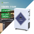 ASGOFT 11kw 15kwh 6.6kWh All-In-One Portable Solar Energy System 51.2V Hybrid Grid LifePO4 Solar System Battery Solar Station