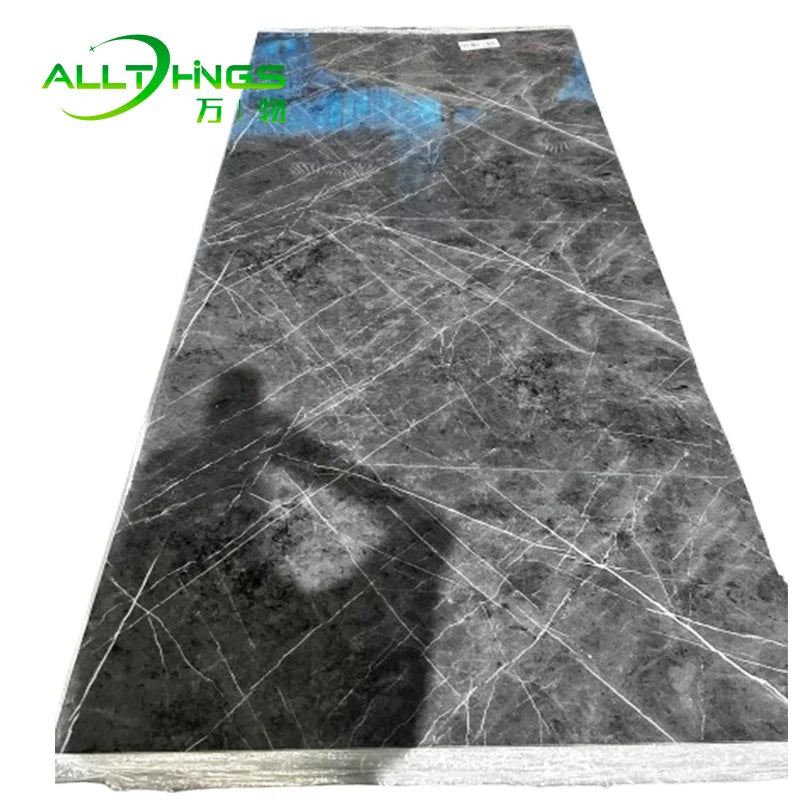 Factory Prices Waterproof Interior Wall Decor Free Cut Adhesive PVC Panel Plastic Faux UV Marble Sheet