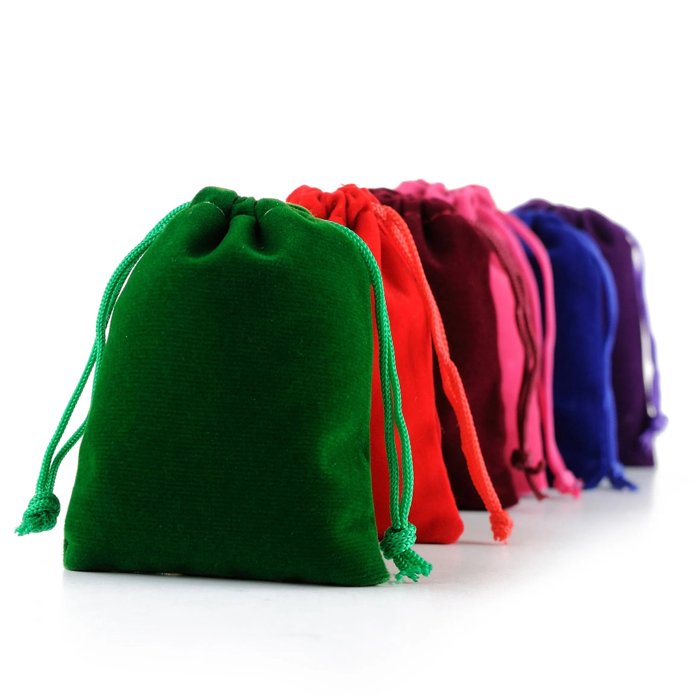 10X15cm Recyclable Velvet Jewelry Bag with Drawstring Closure for Gemstone Necklaces & Rings-Wholesale Packaging