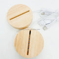 Manufacturer Custom USB Night Light Handmade Polished Wood Base for Holiday for Personalized Wood Crafts Wooden Boxes Wall Signs
