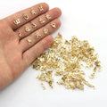 Gold-tone Accessories Bracelet DIY Components Set of 26 Alphabet Pendant Accessories